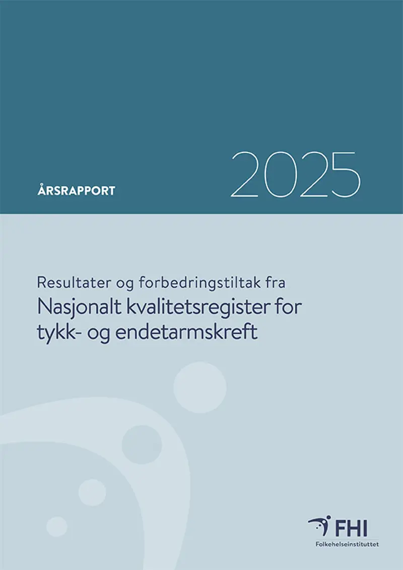 Forside rapport Tykk- og endetarmskreft 2025