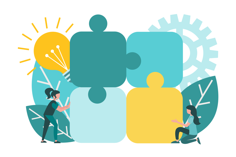 Illustrasjonsbilde av puslespillbiter som symboliserer samarbeid