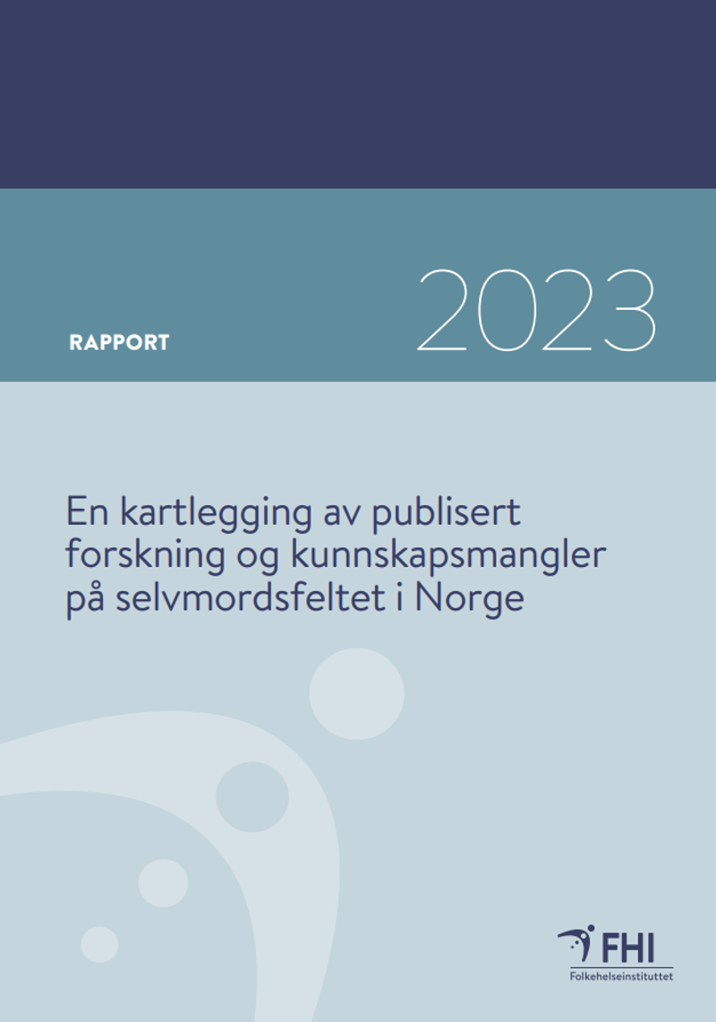 Forside rapport kartlegging selvmord