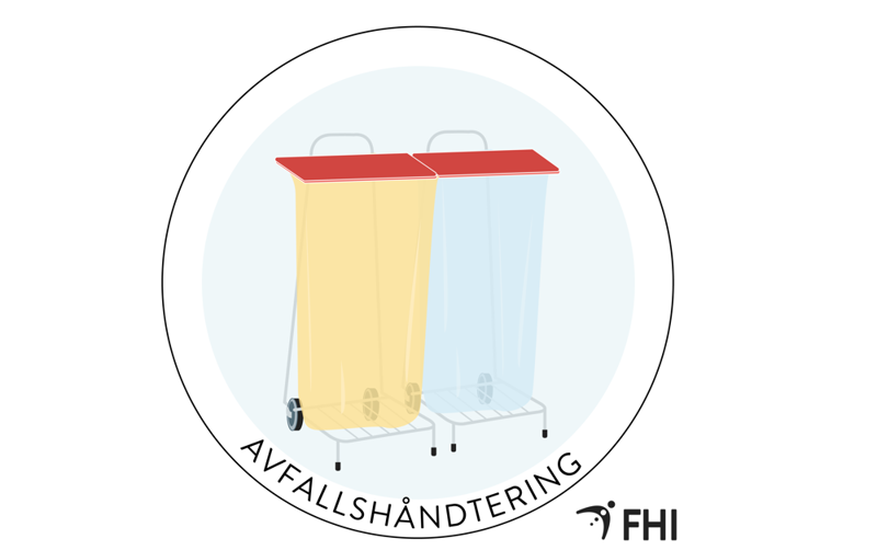 illustrasjon av avfallshåndtering