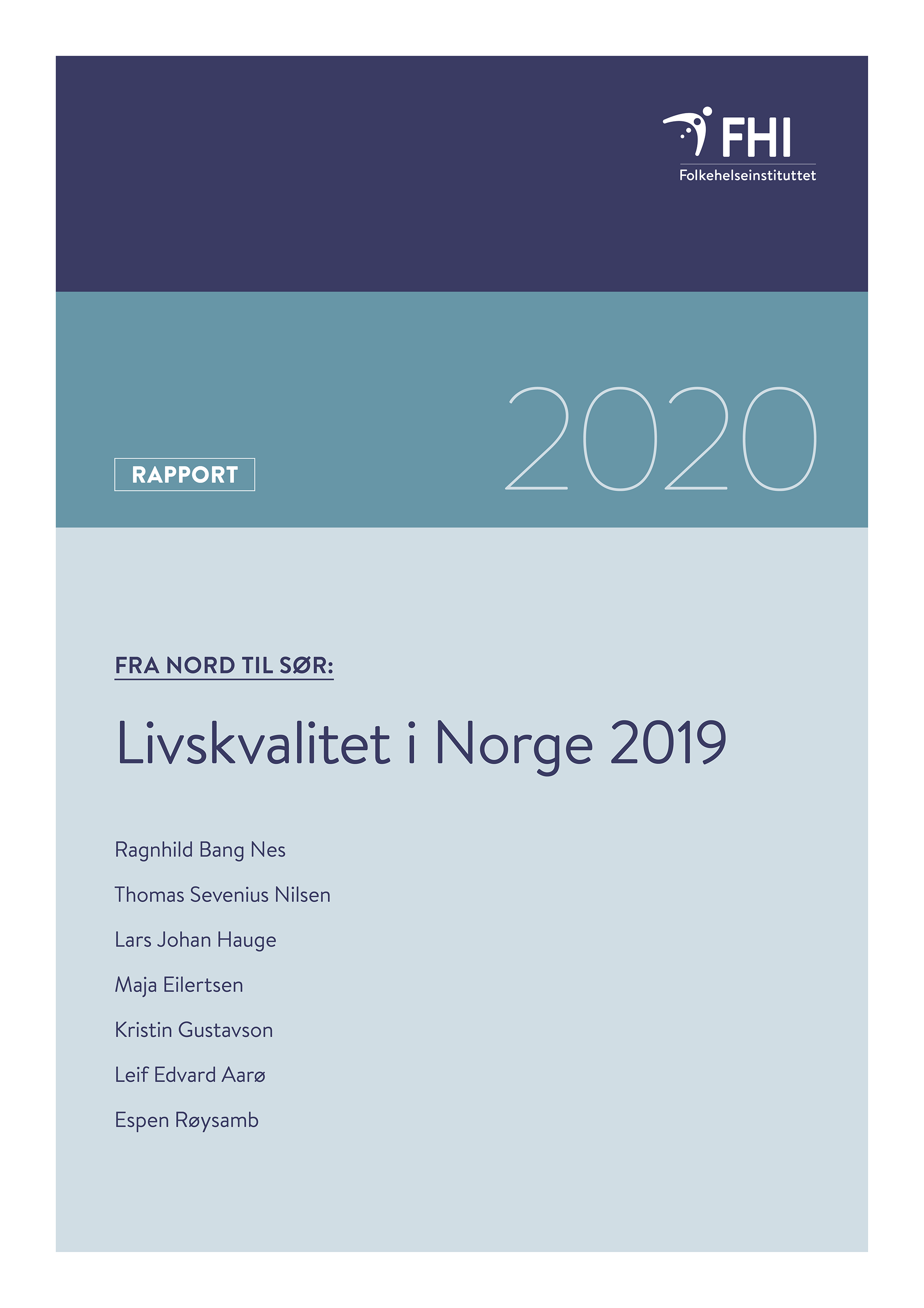 Forside rapport Livskvalitet i Norge