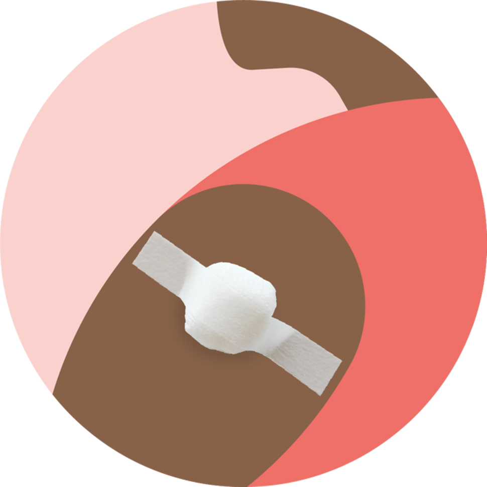 illustrasjon av arm med plasterlapp - rød t-skjorte