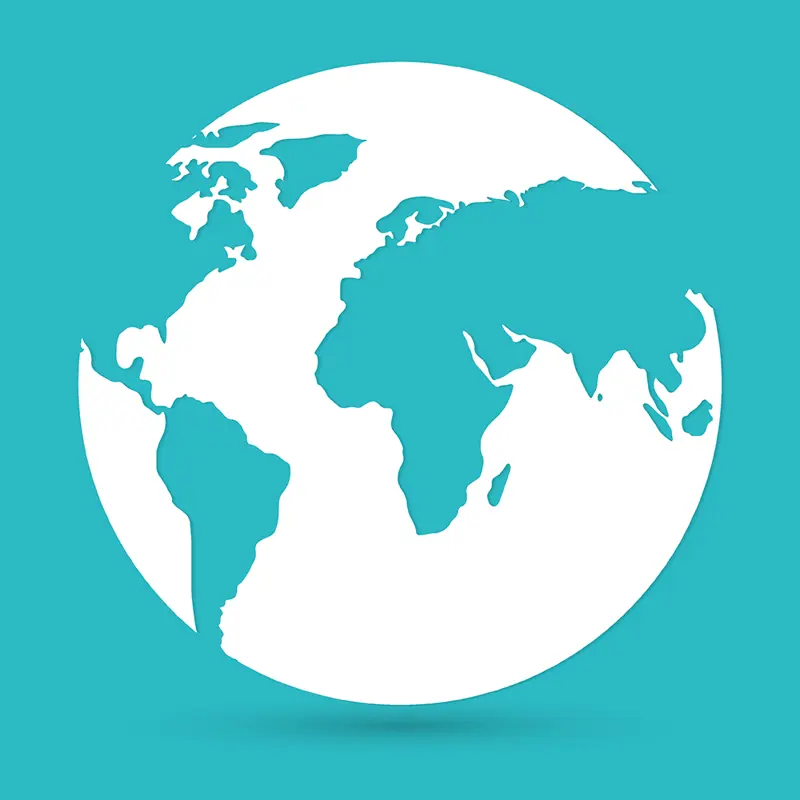 Illustration of the world as a globe