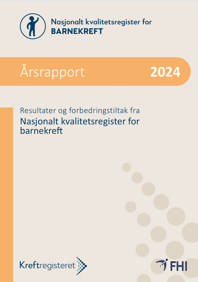 Forside barnekreft årsrapport 2024