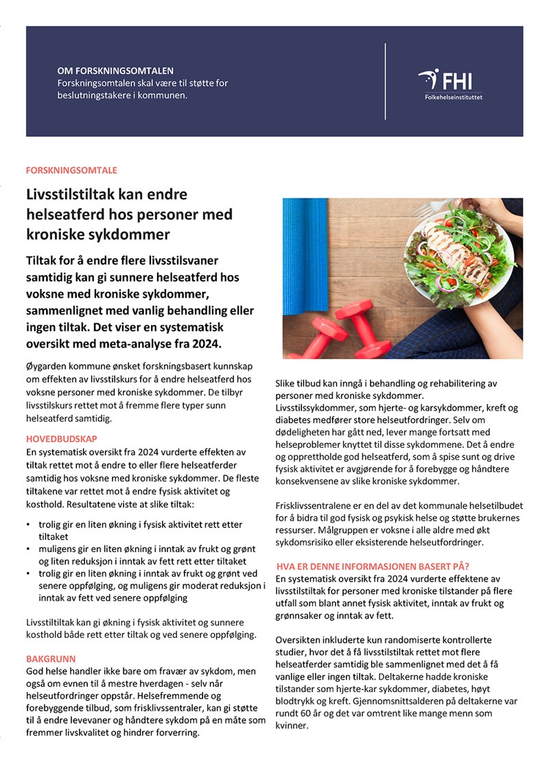 Foskningsomtalens forside. Bilde.