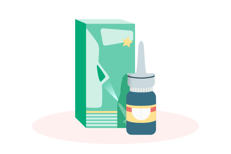 Nesespray boks, illustrasjon