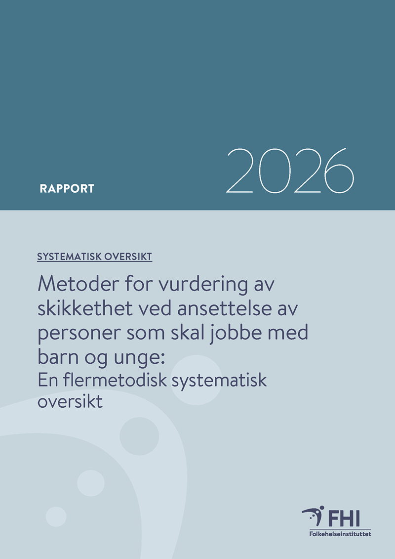 Rapportens forside. Bilde.