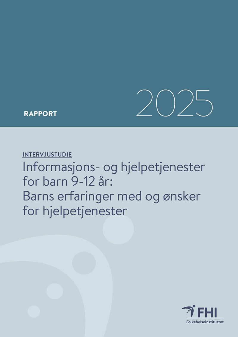 Rapportens forside. Bilde.