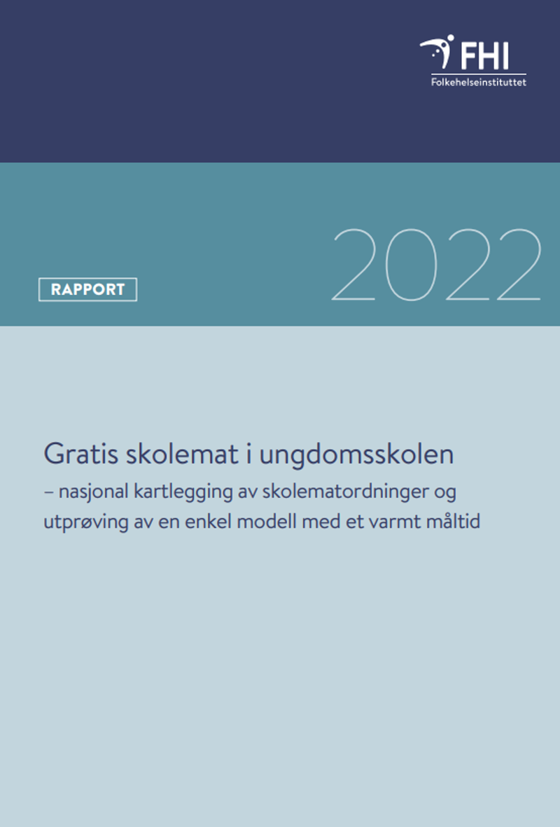 Forside rapport om gratis skolemat i ungdomsskolen