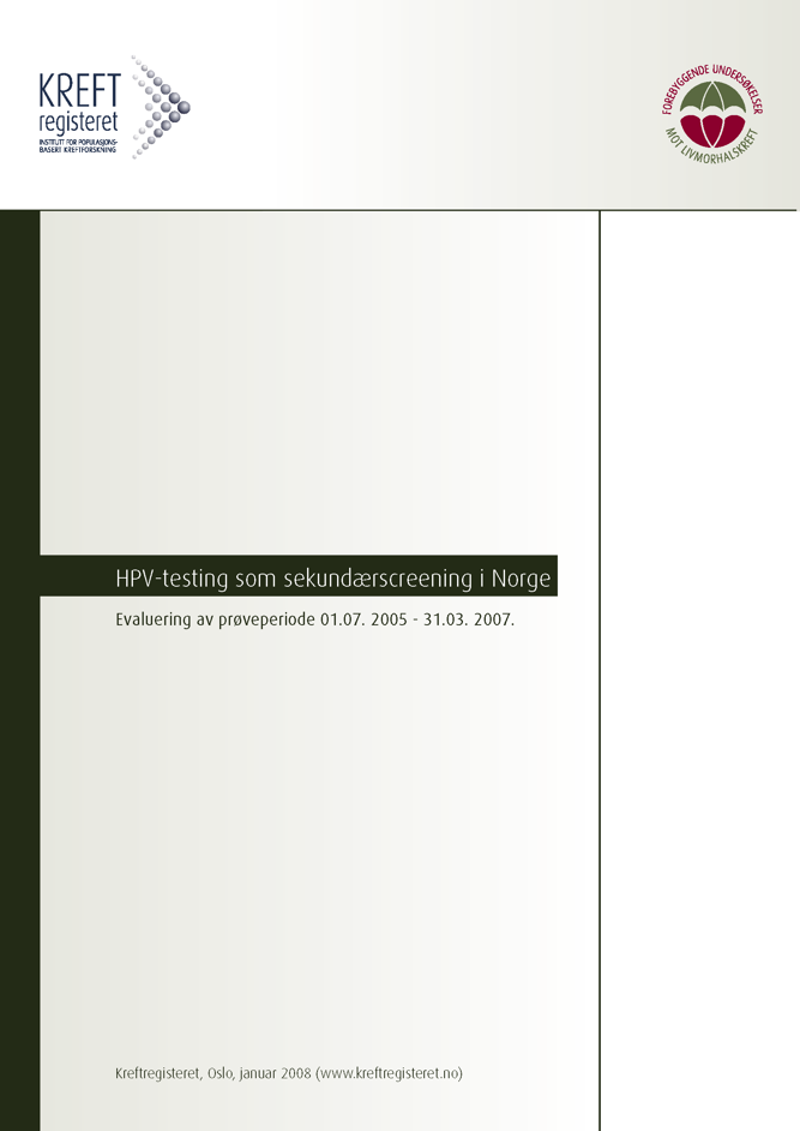 forside HPV-testing som sekundærscreening i Norge