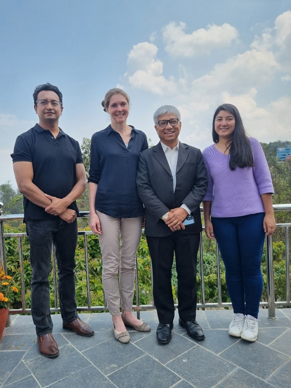 Dean Rajendra Koju, along with Asst. Prof. Biraj Karmacharya and Asst. Prof. Archana Shrestha announcing the selected candidates for the PhD Program in Health Sciences, March 2023. 