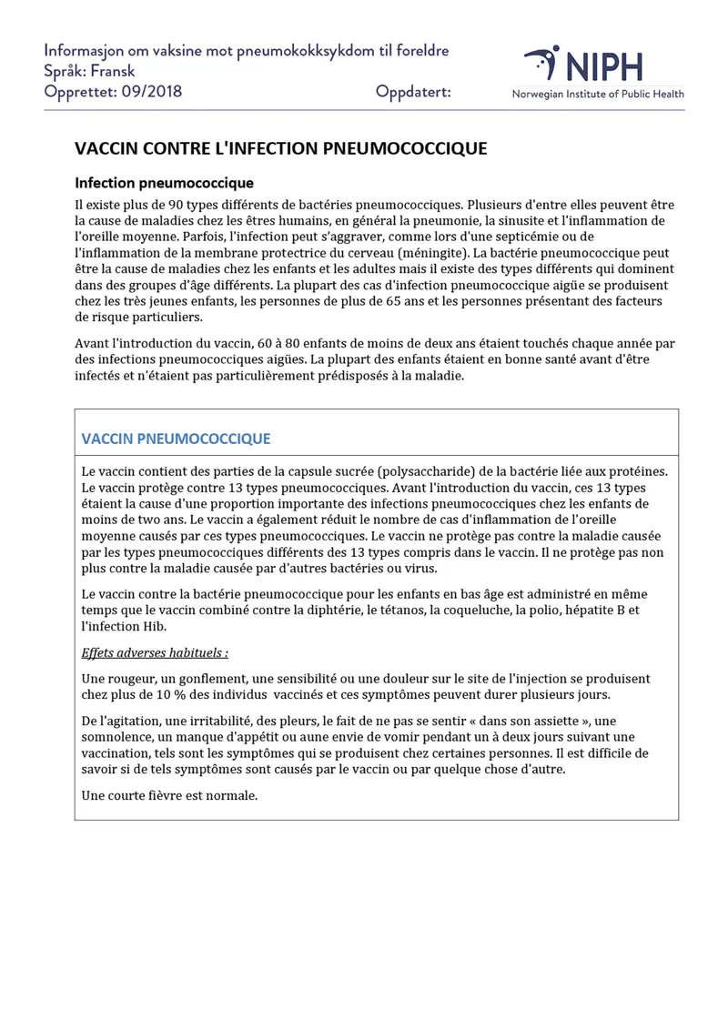 Foreldreinformasjon om vaksine mot pneumokokksykdom FRANSK.jpg