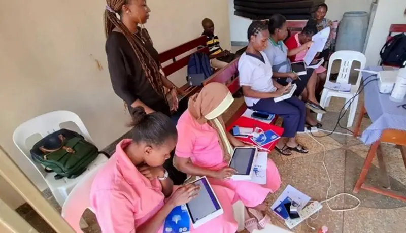Health workers participated in hands-on training sessions of the antenatal care eRegistry