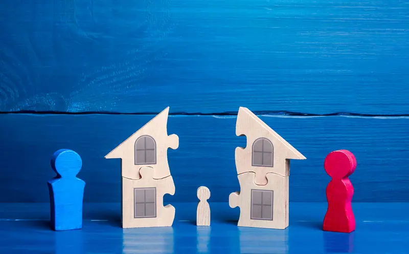 Illustrasjon av et delt hus