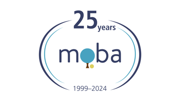 Anniversary logo of MoBa