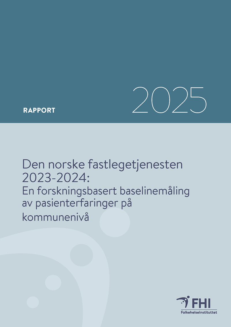 Forsiden til rapporten. Bilde.