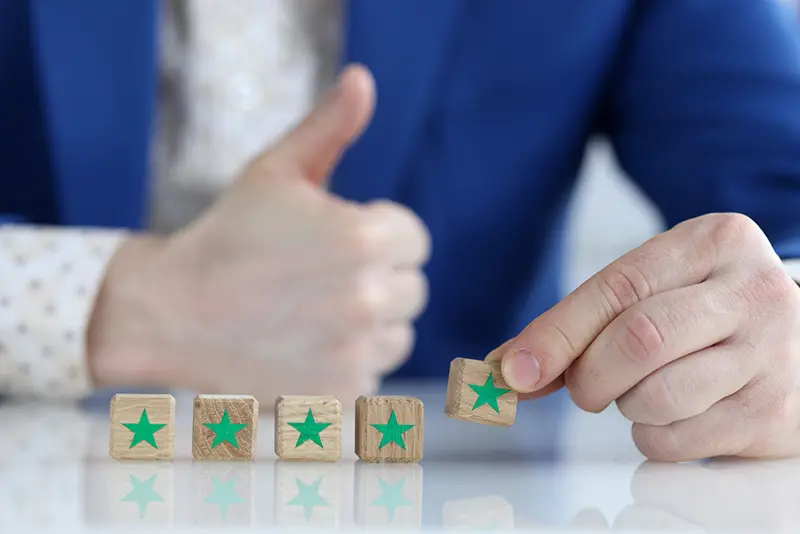 Bilde av en skala fra 1-5 som skal symbolisere evaluering. Bilde.