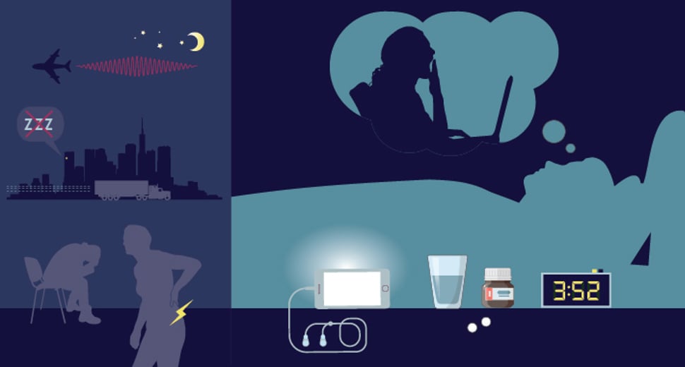 illustrasjon søvnvansker - insomnia