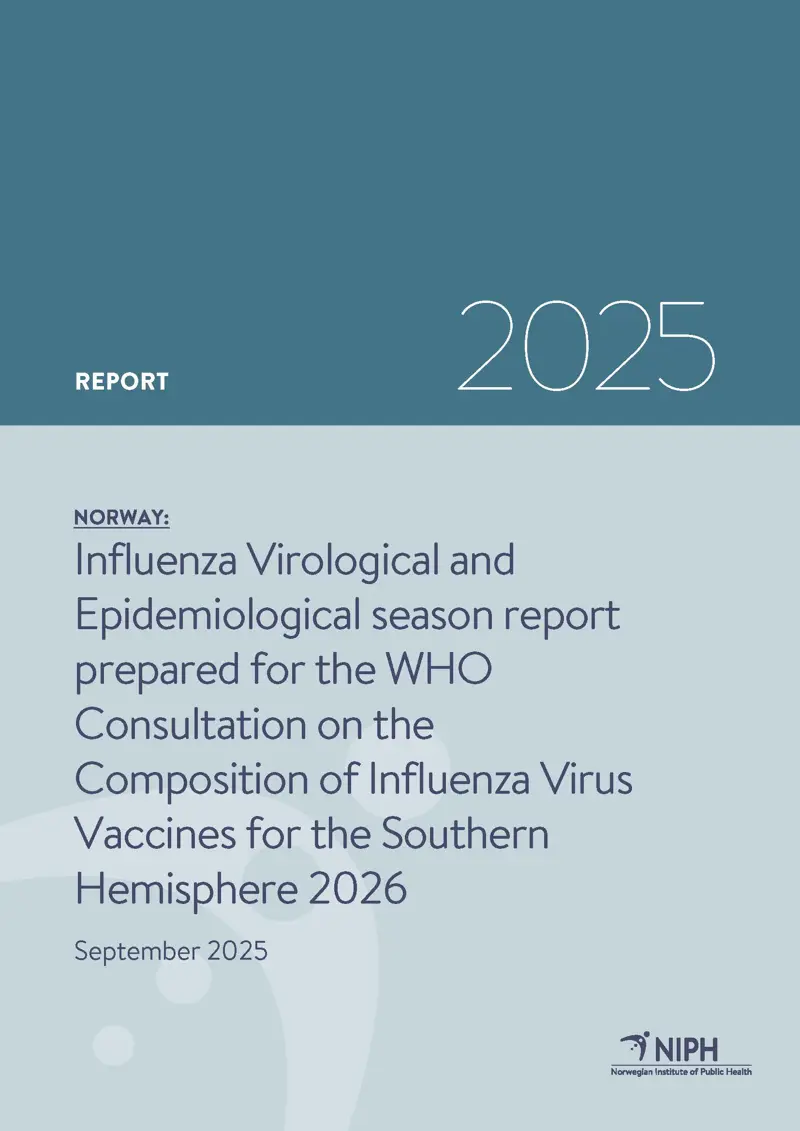 Forside på rapporten/front page for the report