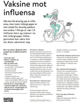 Thumbnail bilde av plakat om vaksine mot influensa