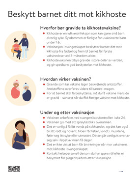 skjermdump av informasjonsark til gravide om kikhostevaksine - på bokmål