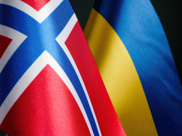 Norge og Ukraina flagg