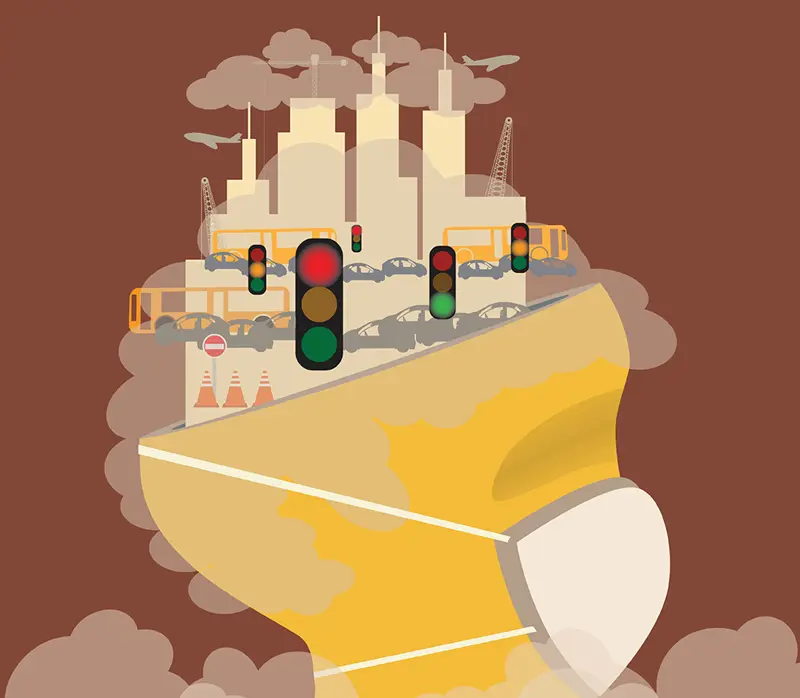 Illustration of pollution