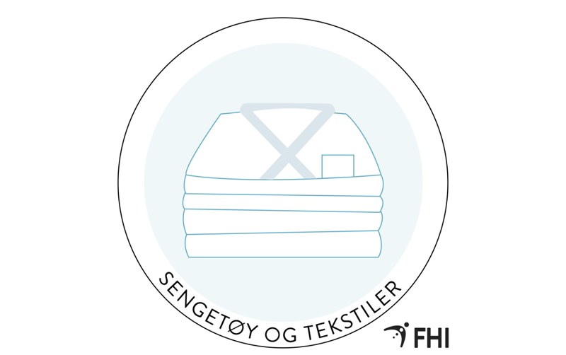 illustrasjon av sengetøy og tekstiler