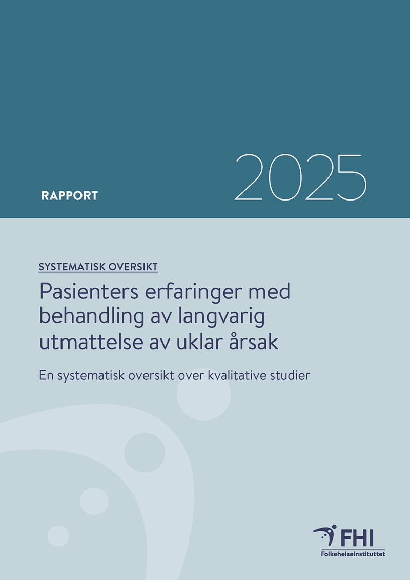 Rapportens forside. Bilde.