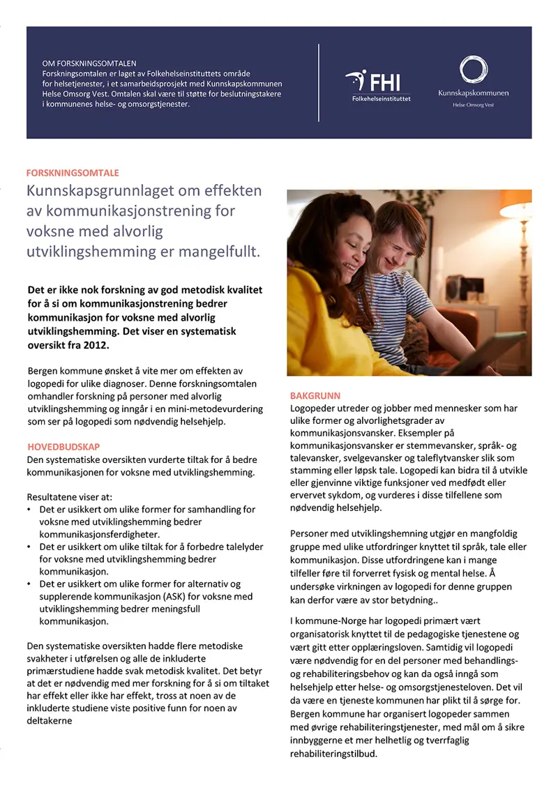 Omtalens forside. Bilde.