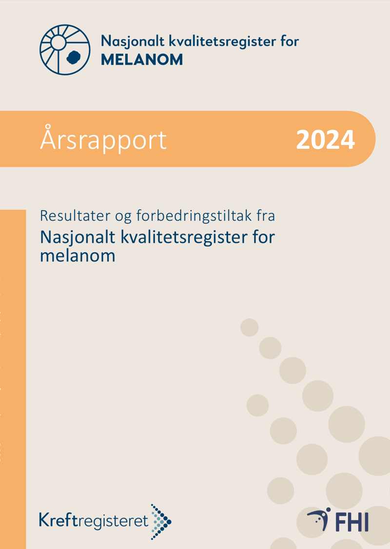 Forside for årsrapporten for melanom 2024
