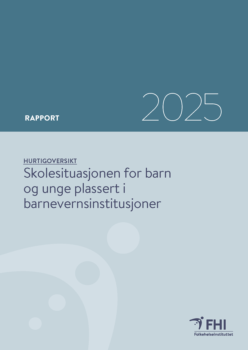 Rapportens forside. Bilde