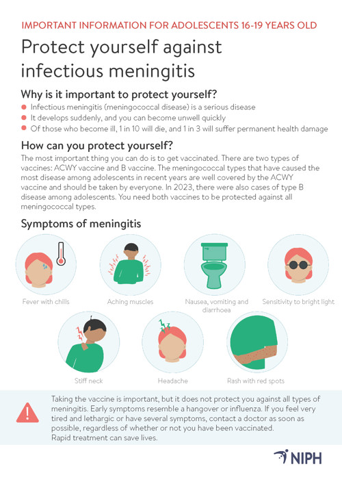Poster about protetcting yourself from infectious meningitis