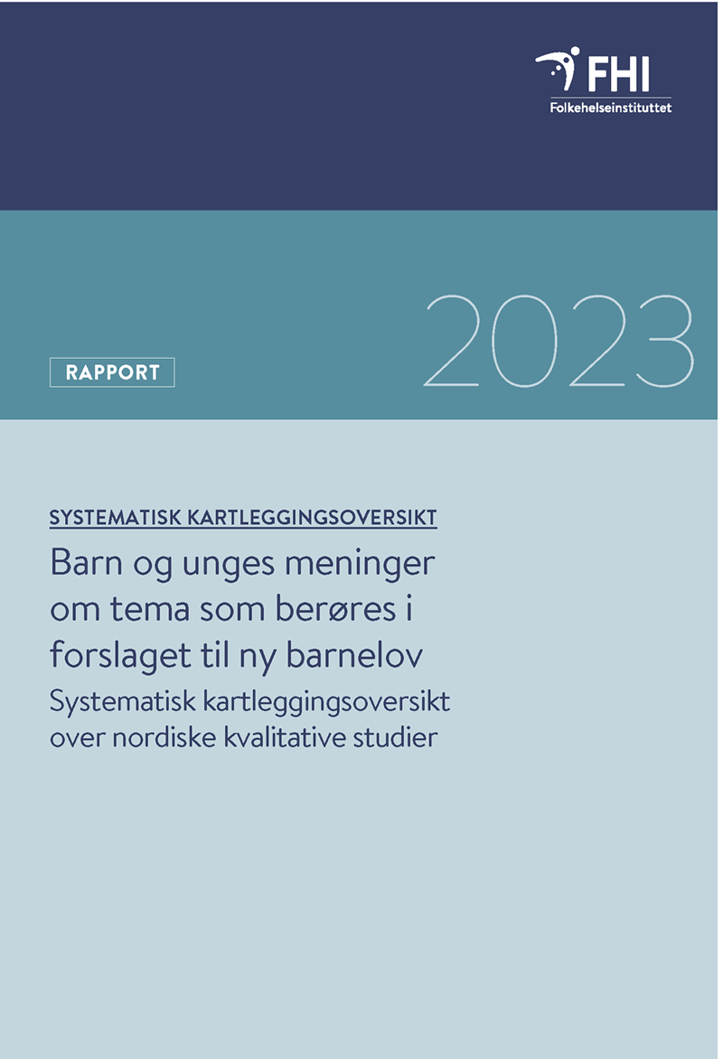 Rapportens forside. Bilde.