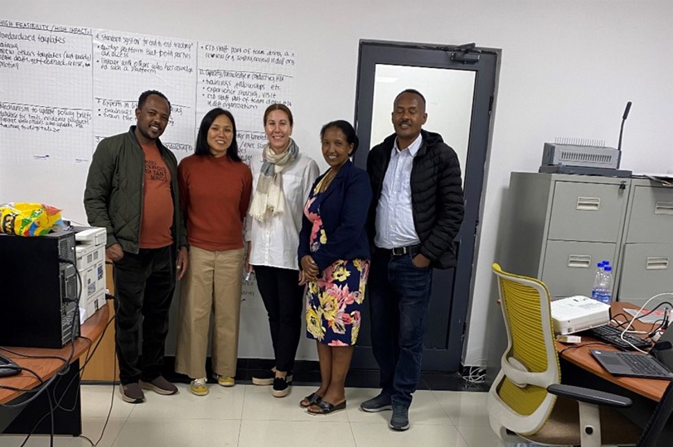 The EPHI- NIPH Knowledge Translation Team promoting evidence-informed policy-making. Photo