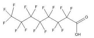 kjemisk struktur PFOA