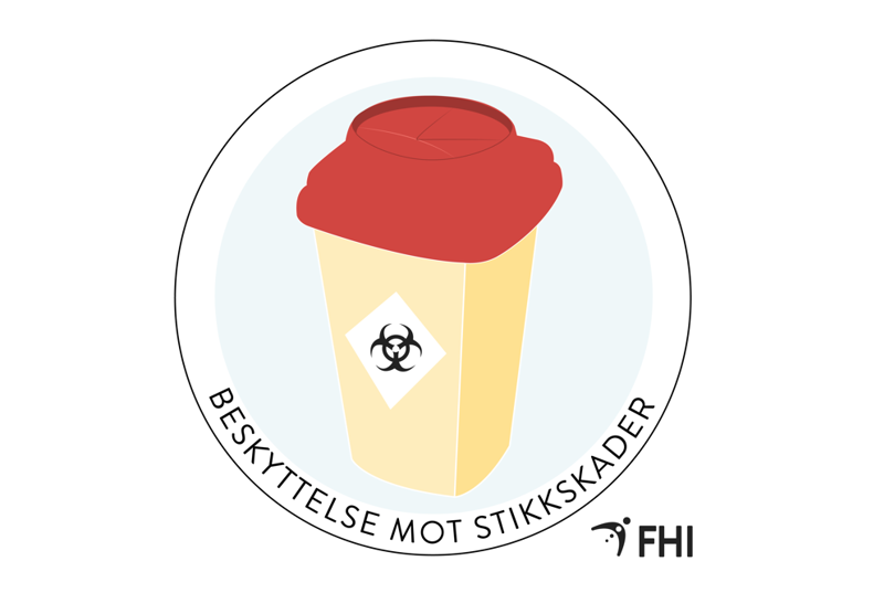 illustrasjon av beskyttelse mot stikkskader