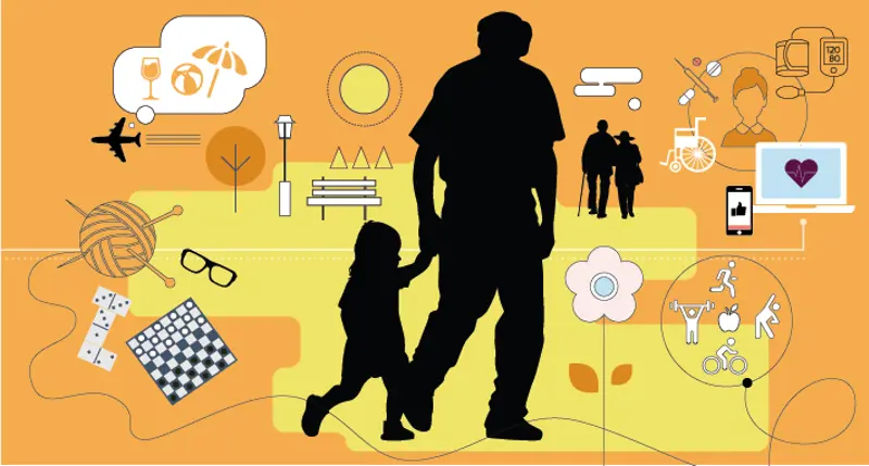 illustrasjon eldres helse