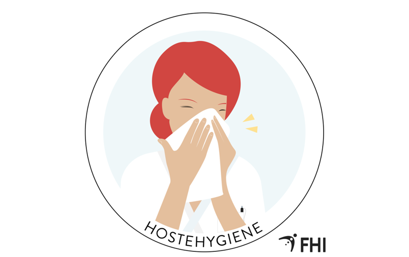 illustrasjon av hostehygiene