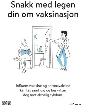 Thumbnail av plakat for vaksinar til vaksne - snakk til legen