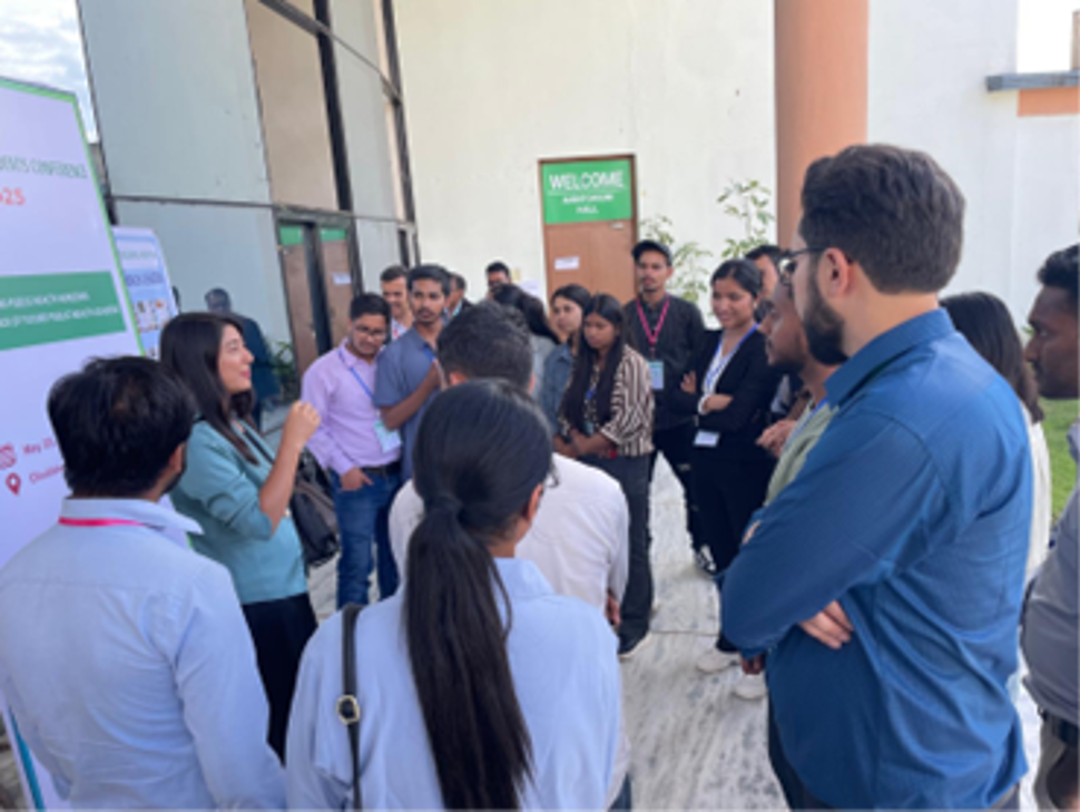 Dr. Archana Shrestha, Kathmandu University School of Medical Sciences (KUSMS) and students at the Public Health Student conference 2025. Photo