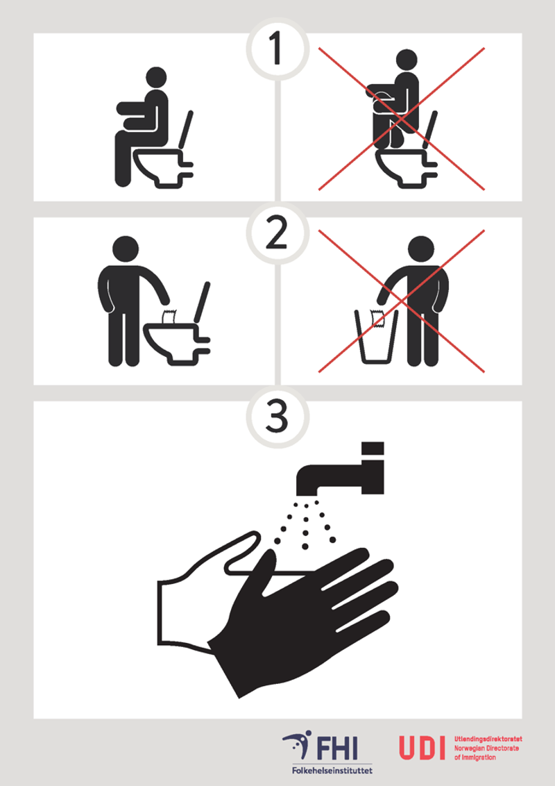 bilde av plakat om toaletthygiene