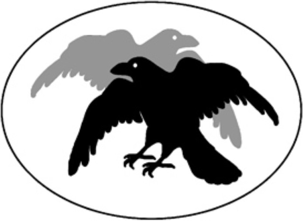 logo som viser to ravner