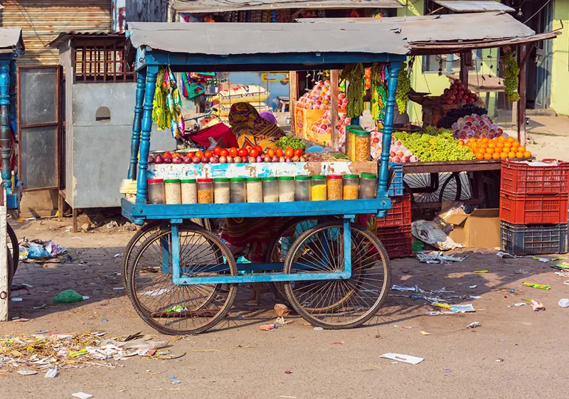 Showing a food truck in Kathmandu. Picture