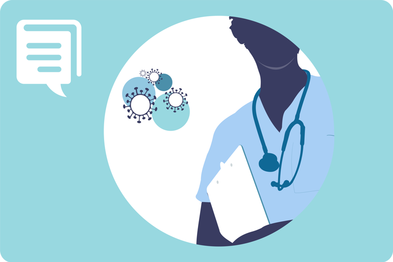 illustrasjon lege koronahåndbok