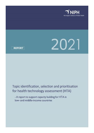 Topic identification HTA report 2021. Picture of report
