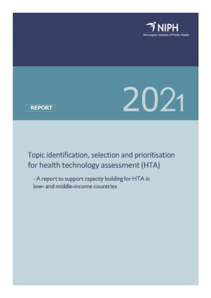 HTA Topic Identification Rapport 2021 Photo of report