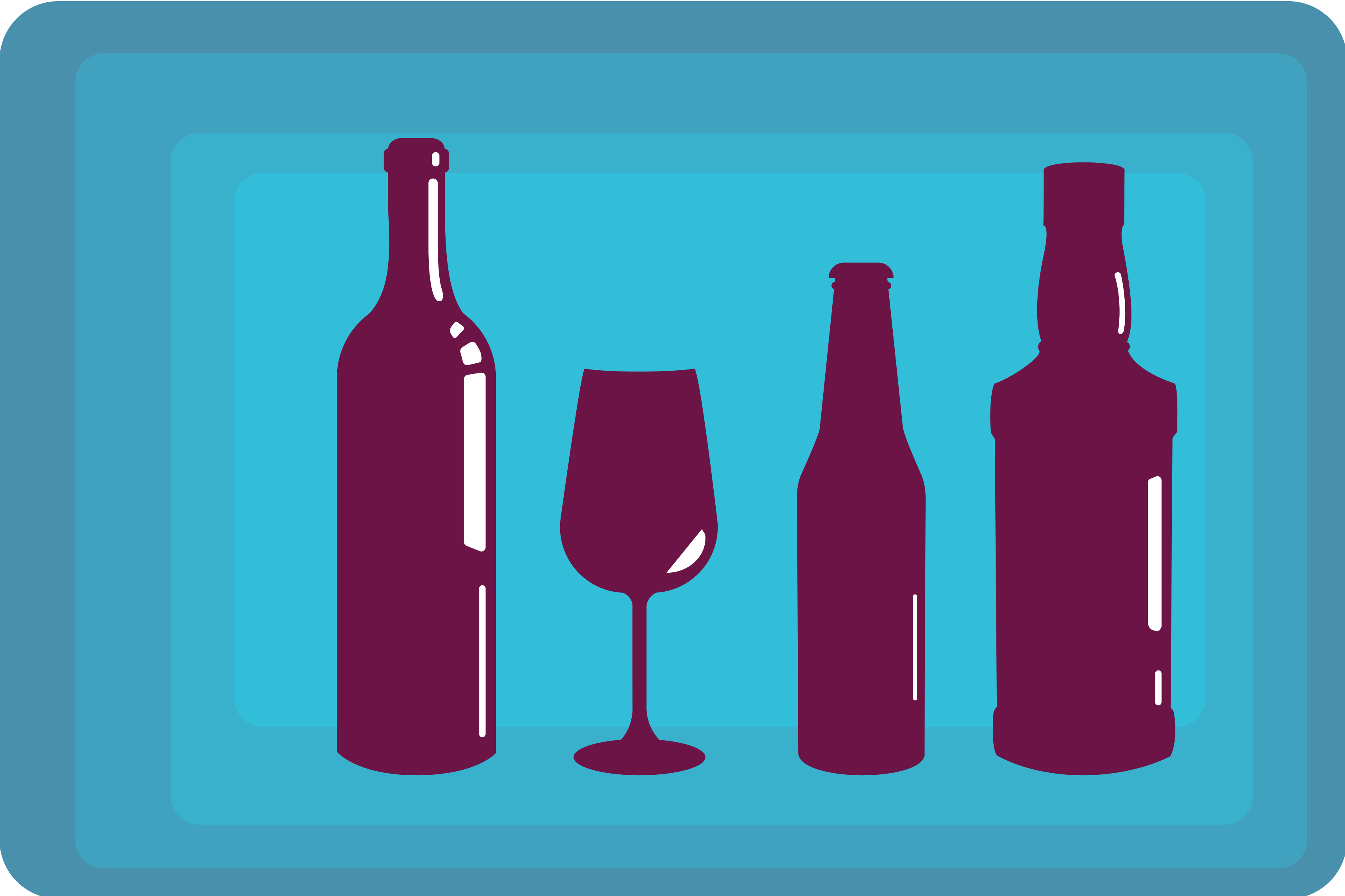 Illustrasjon av flasker med alkohol