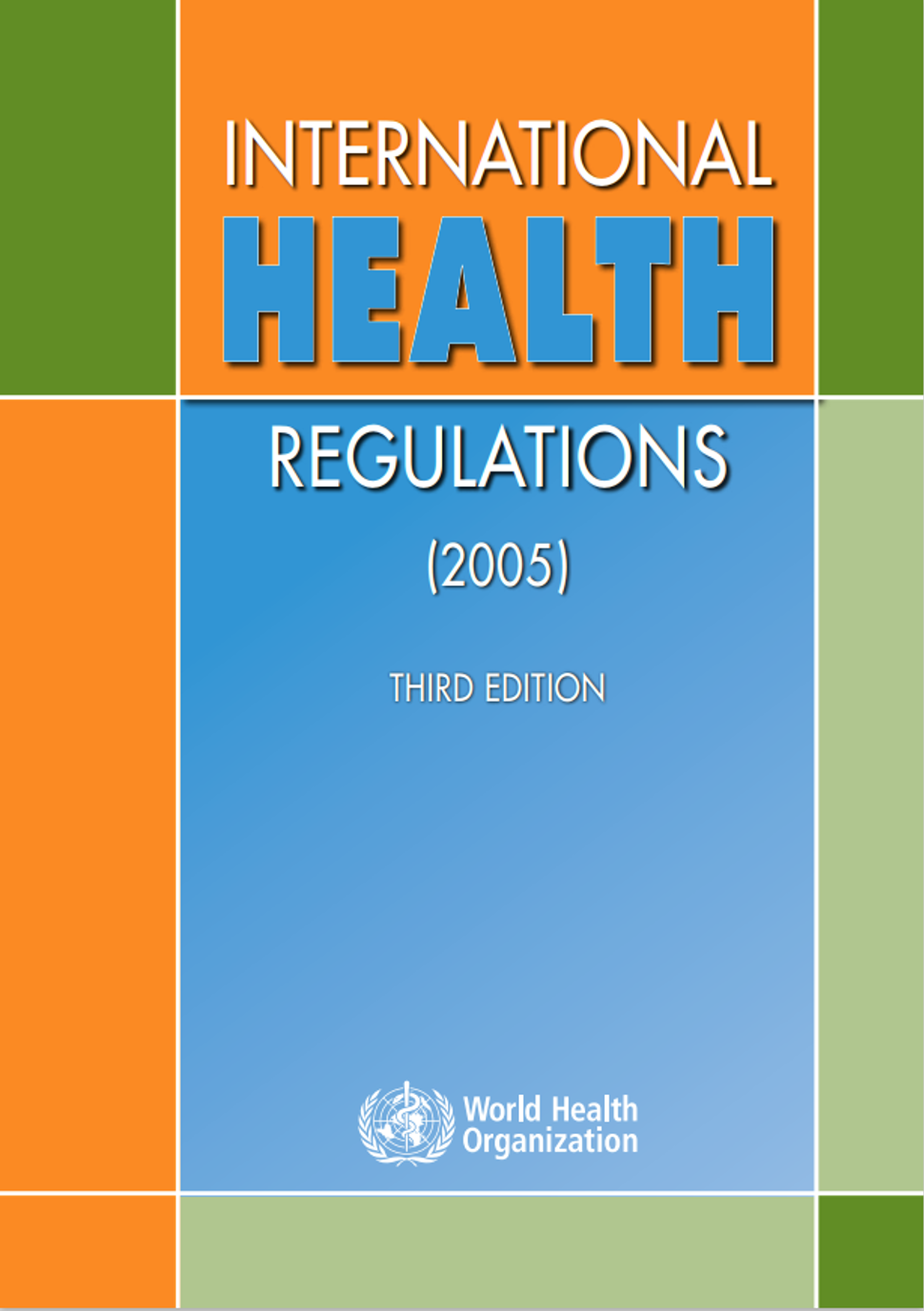 Bilde av forsiden til det internasjonale helsereglementet