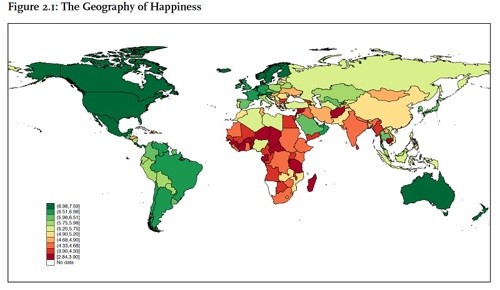 Lykkekart Helliwell, John F., Richard Layard, and Jeffrey Sachs, eds. 2015. World Happiness Report 2015.